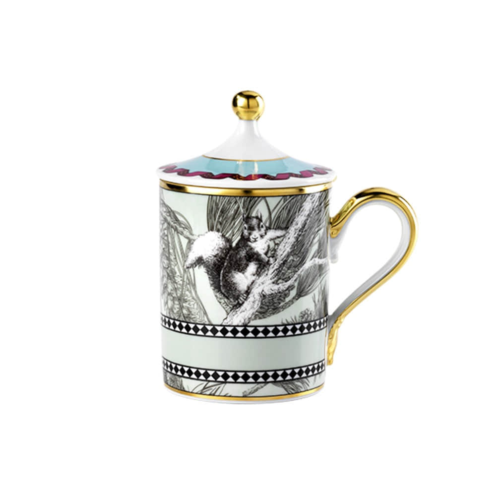 Squirrel Mug with Cover