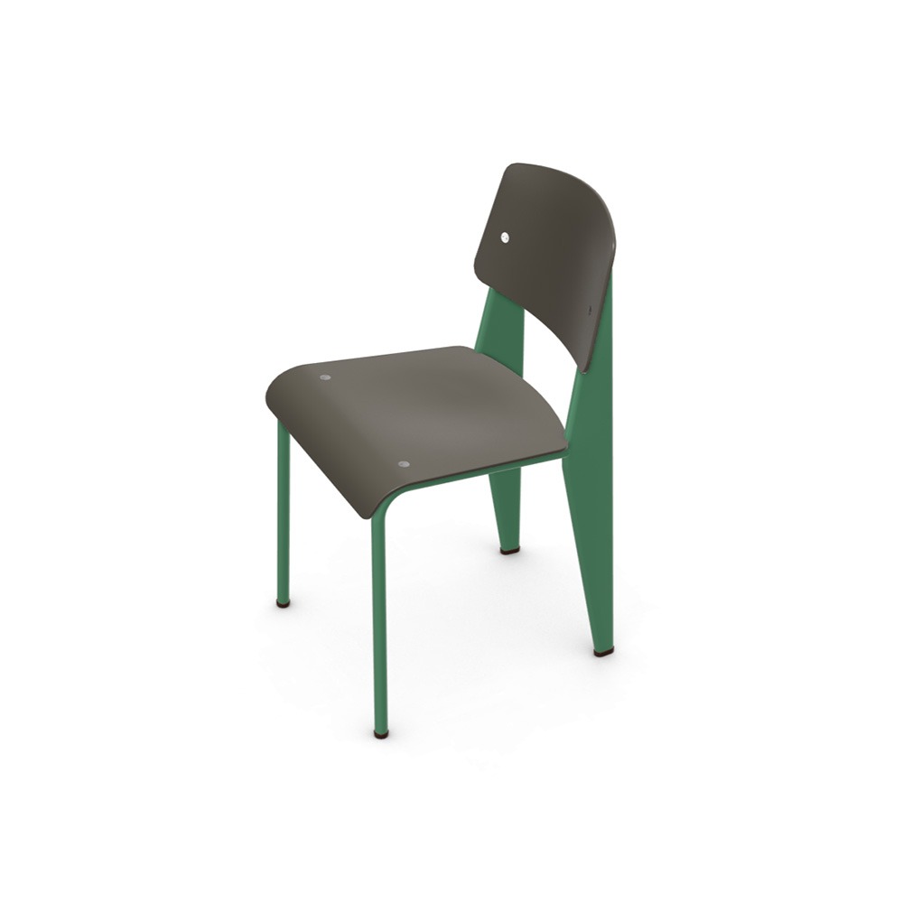 Standard SP Chair (18 Prouvé Blé Vert/ 35 Basalt)